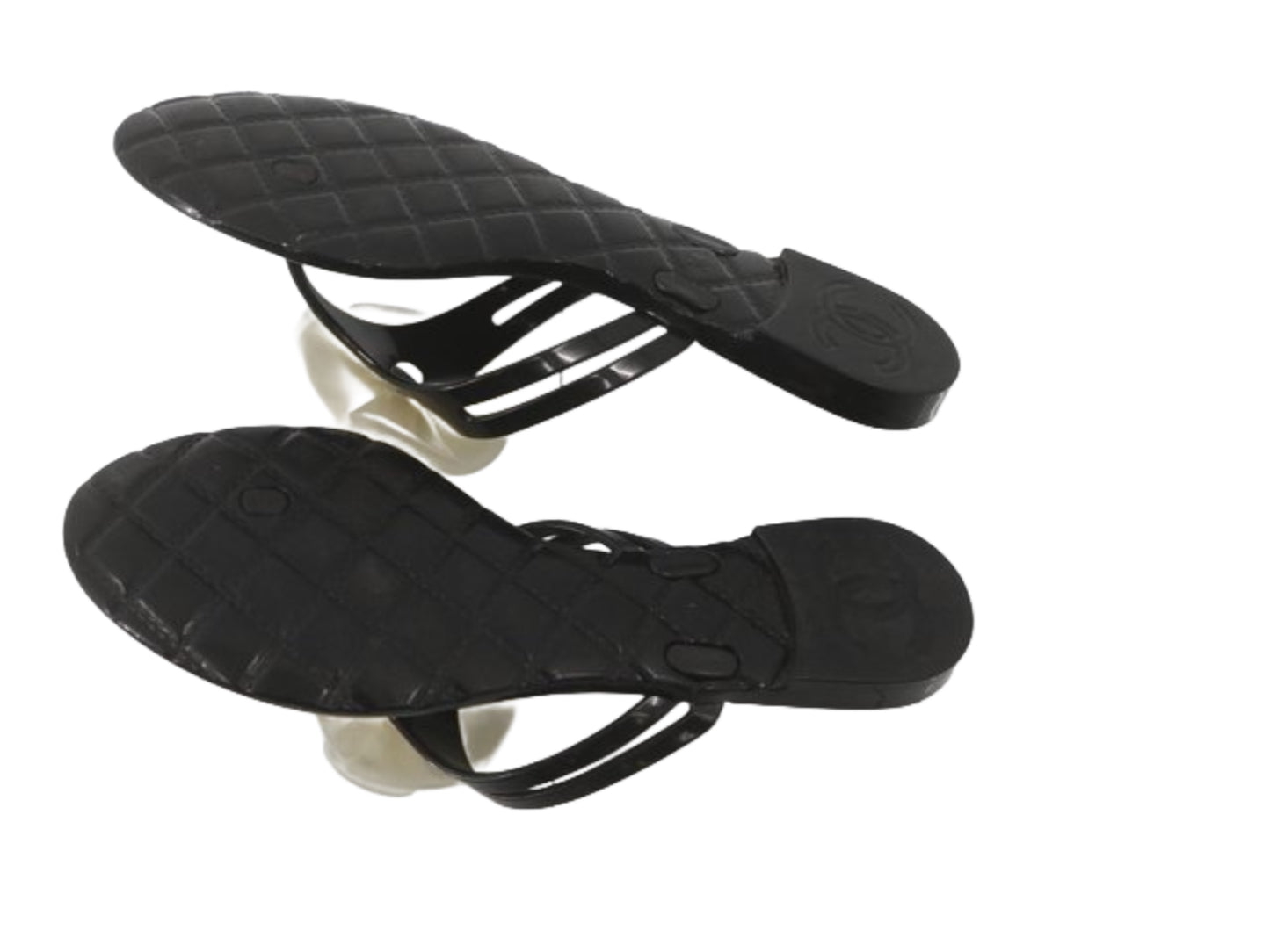 chanel camellia flower sandals size 36