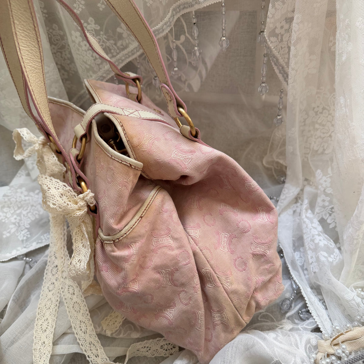 xovintage celine pre-loved lily c baby pink bag - Handbags
