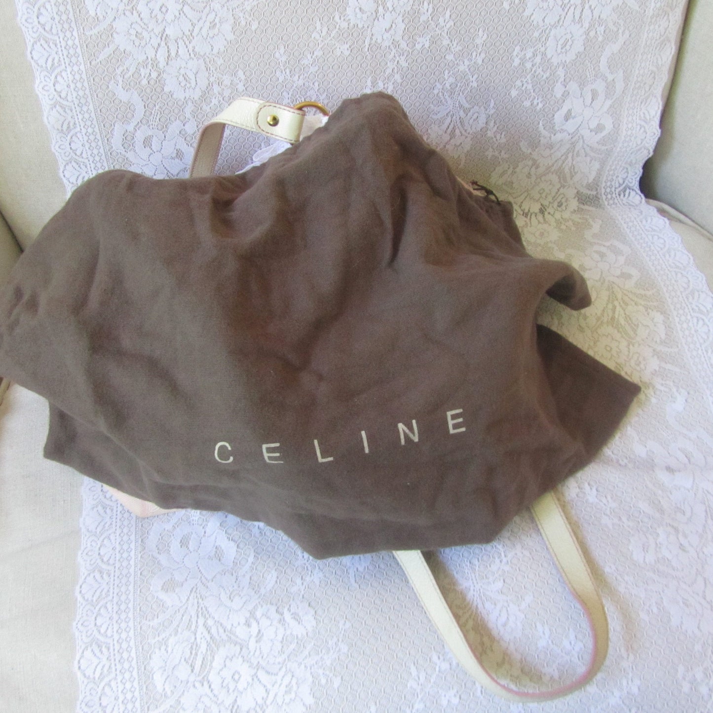celine vintage lily c baby pink bag