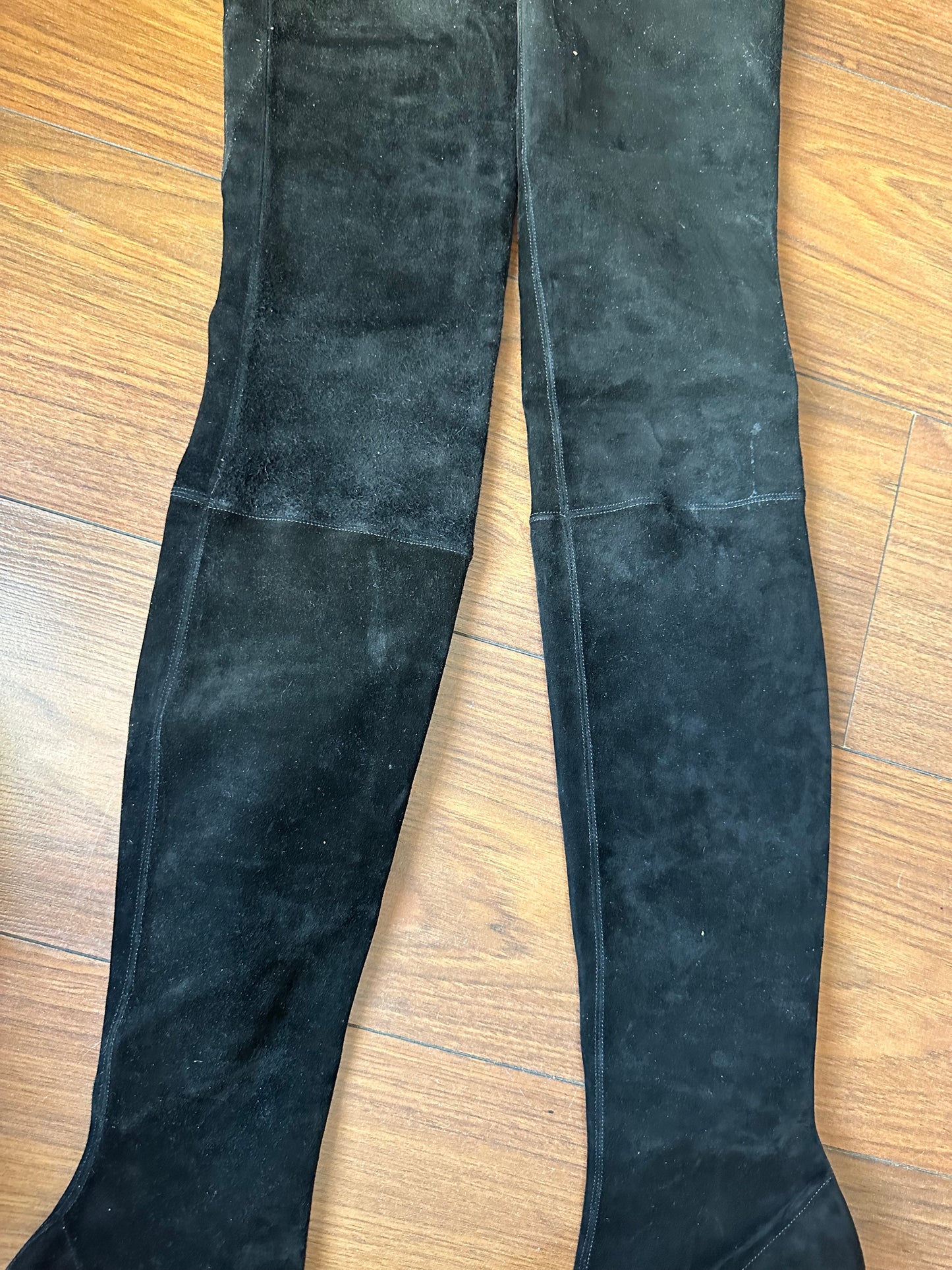 christian louboutin thigh high suede boots size 38.5