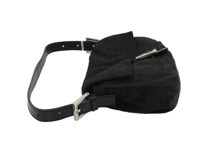 Fendi Black Jersey Baguette