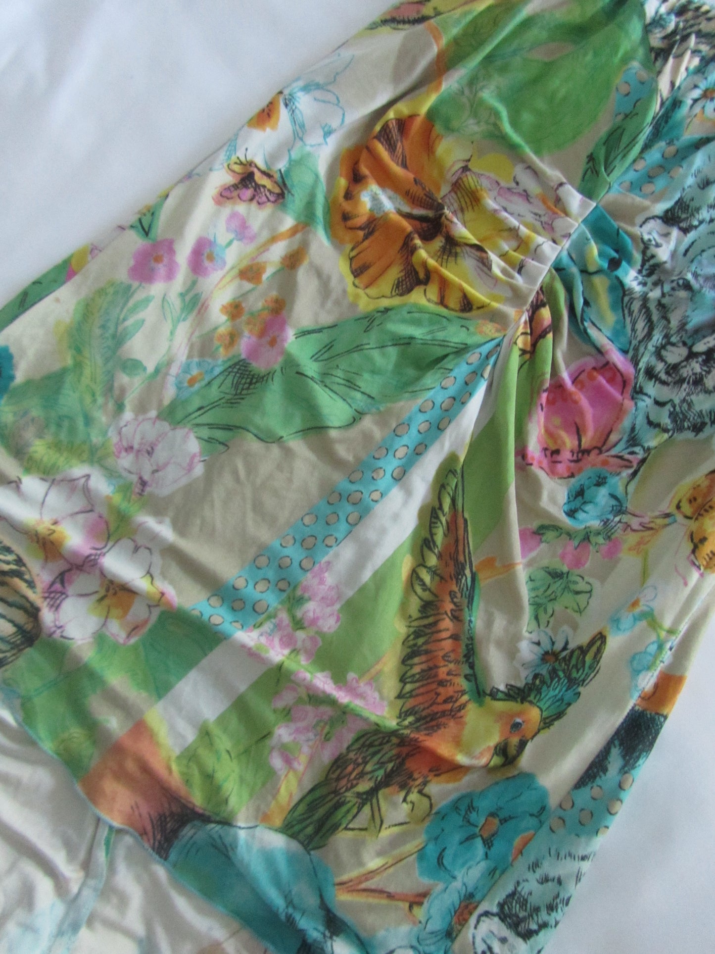 blumarine vintage 100% silk midi skirt