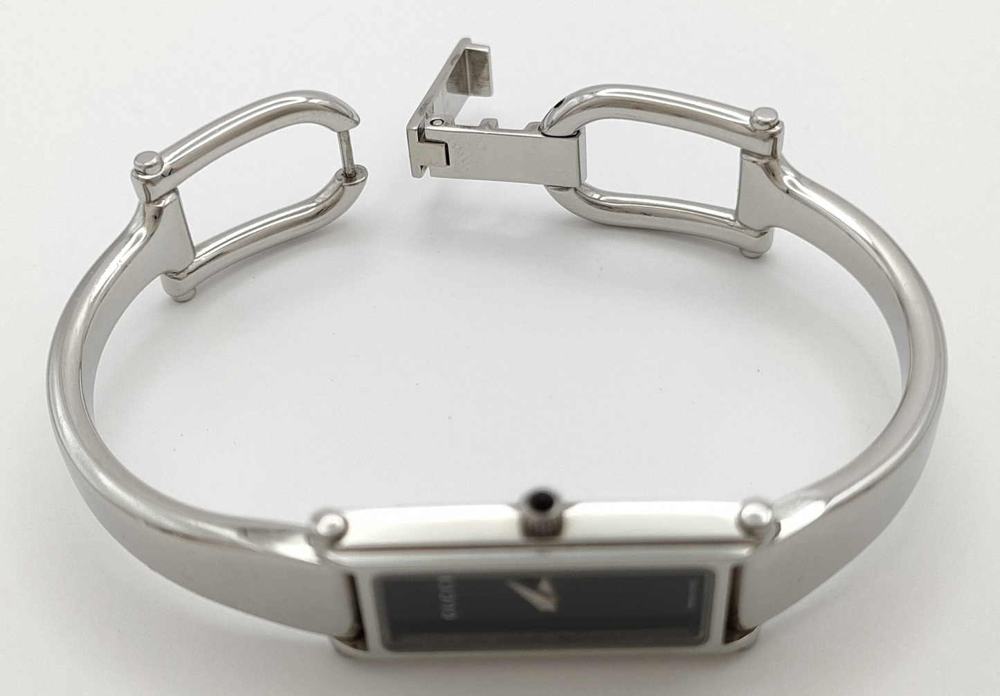 gucci black x silver watch