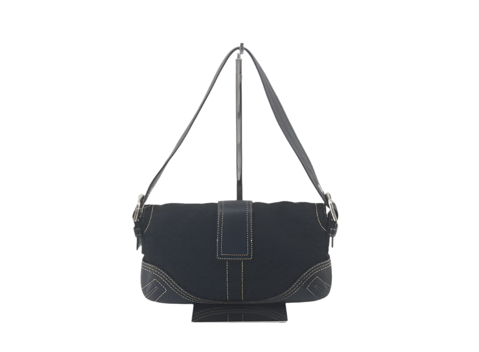 coach soho signature black bag