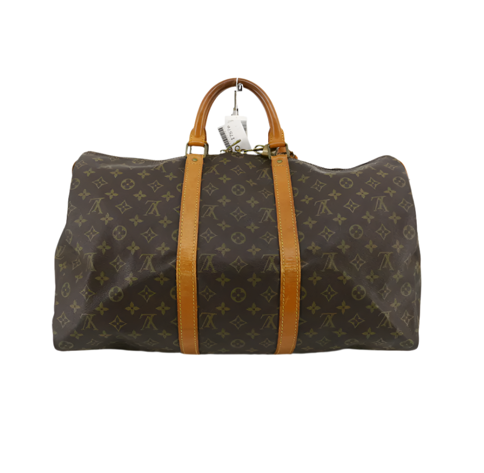 Vintage Louis Vuitton Iconic Travel Duffel Bag Monogram Keepall 50