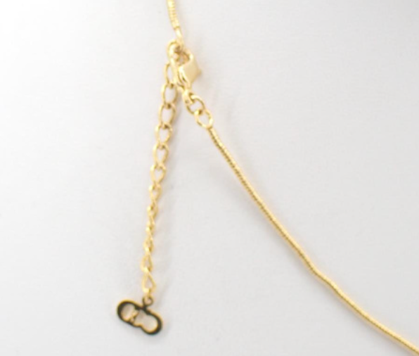 christian dior vintage “d” logo necklace