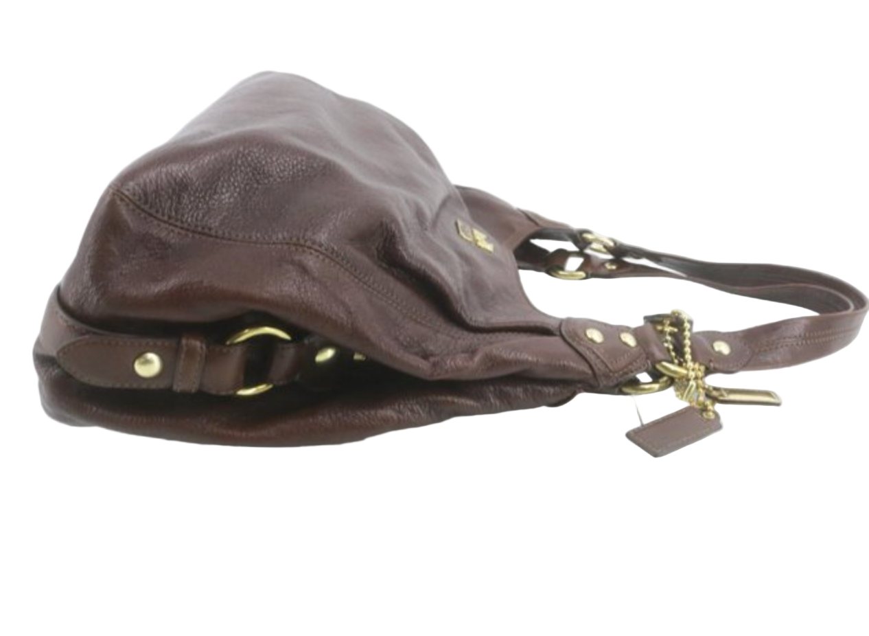 coach chocolate brown madison maggie shoulder bag