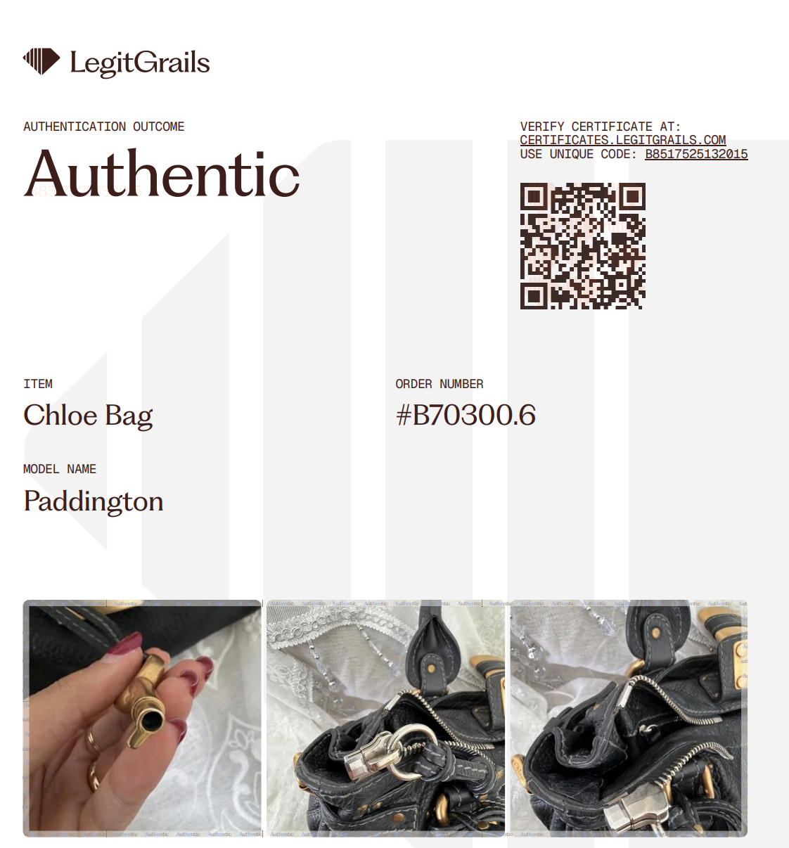 CHLOE VINTAGE PADDINGTON BAG IN BLACK