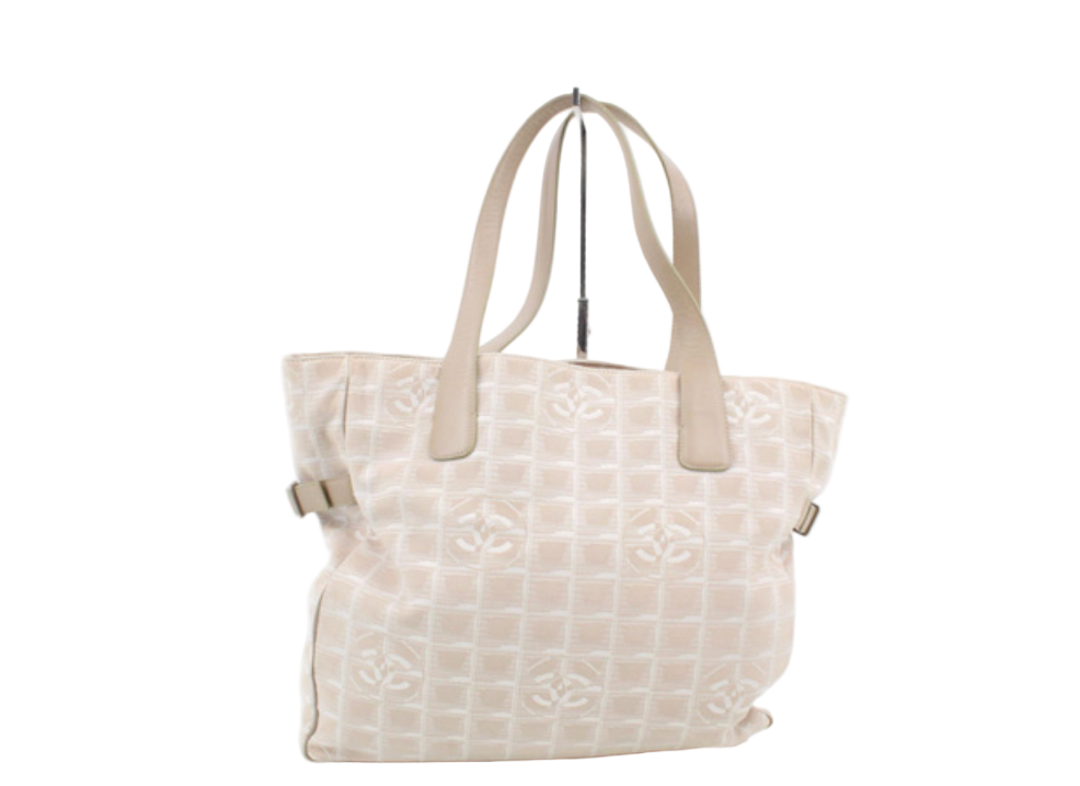chanel new travel line tote bag in beige