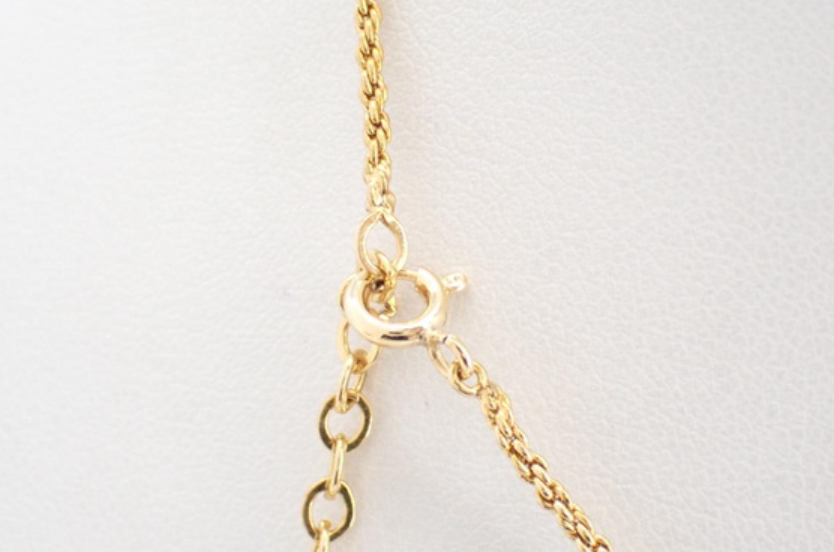 christian dior vintage logo necklace