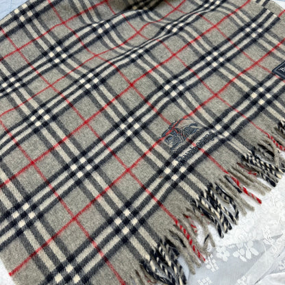 burberry vintage grey 100% wool oversized shawl