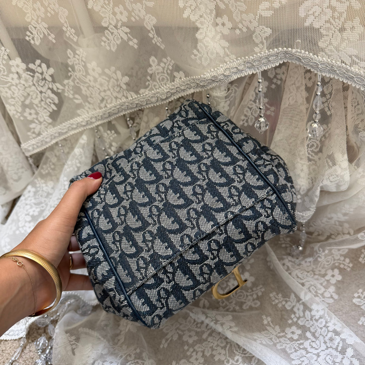 xovintage VINTAGE DIOR OBLIQUE D-BUCKLE 2000S BAG - Handbags