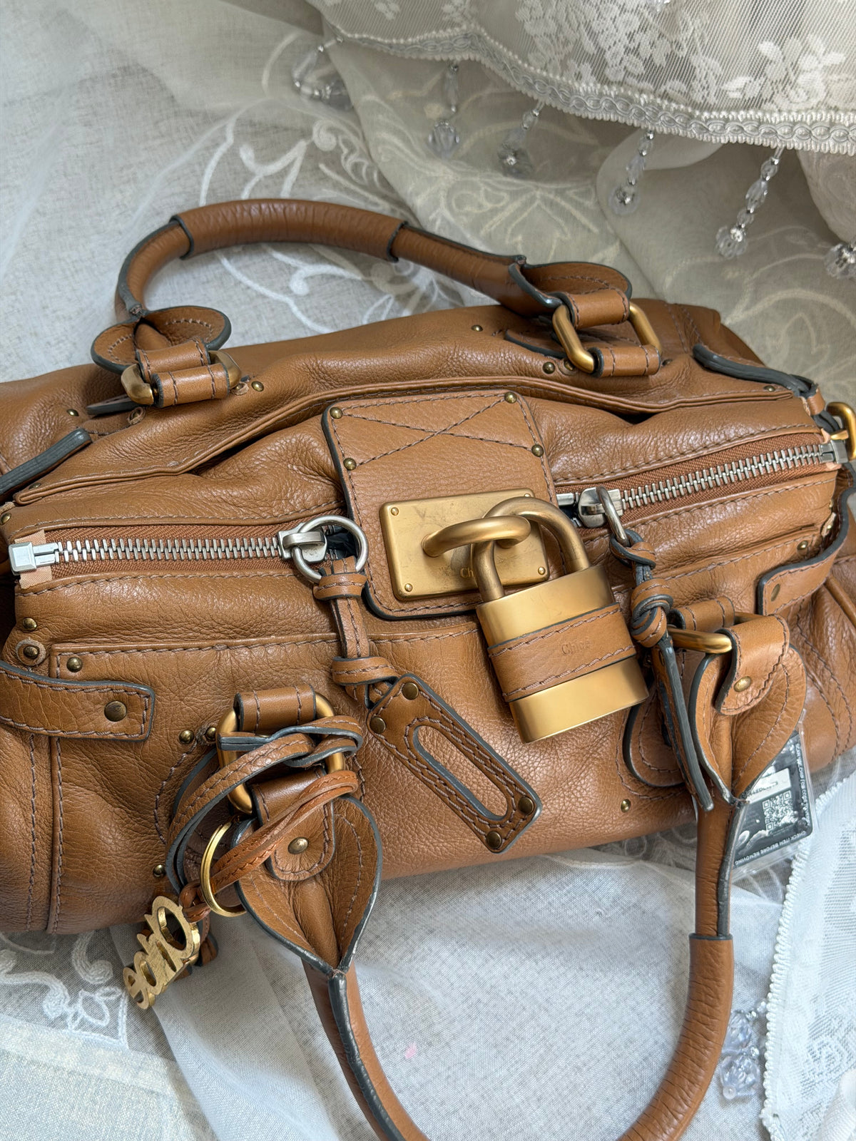 CHLOE VINTAGE PADDINGTON BAG IN BROWN