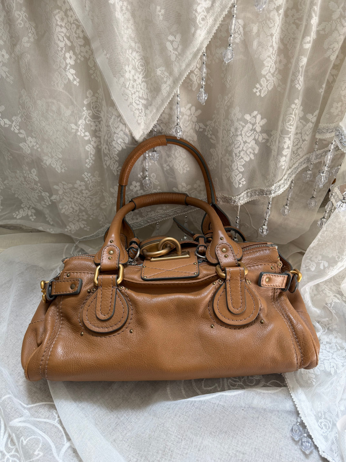 CHLOE VINTAGE PADDINGTON BAG IN BROWN