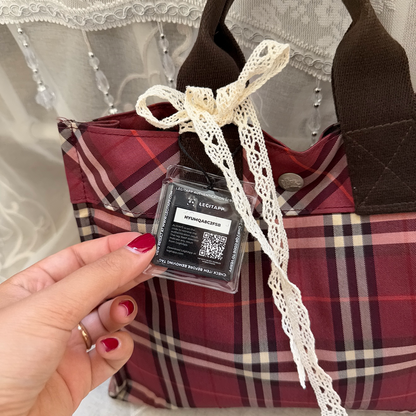 burberry blue label vintage BURGUNDY TOTE BAG