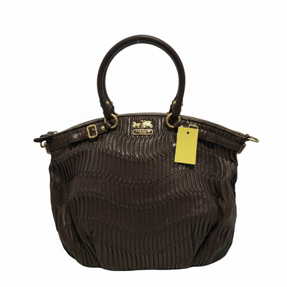 Coach Madison Gathered Leather Lindsey Vintage Satchel Bag