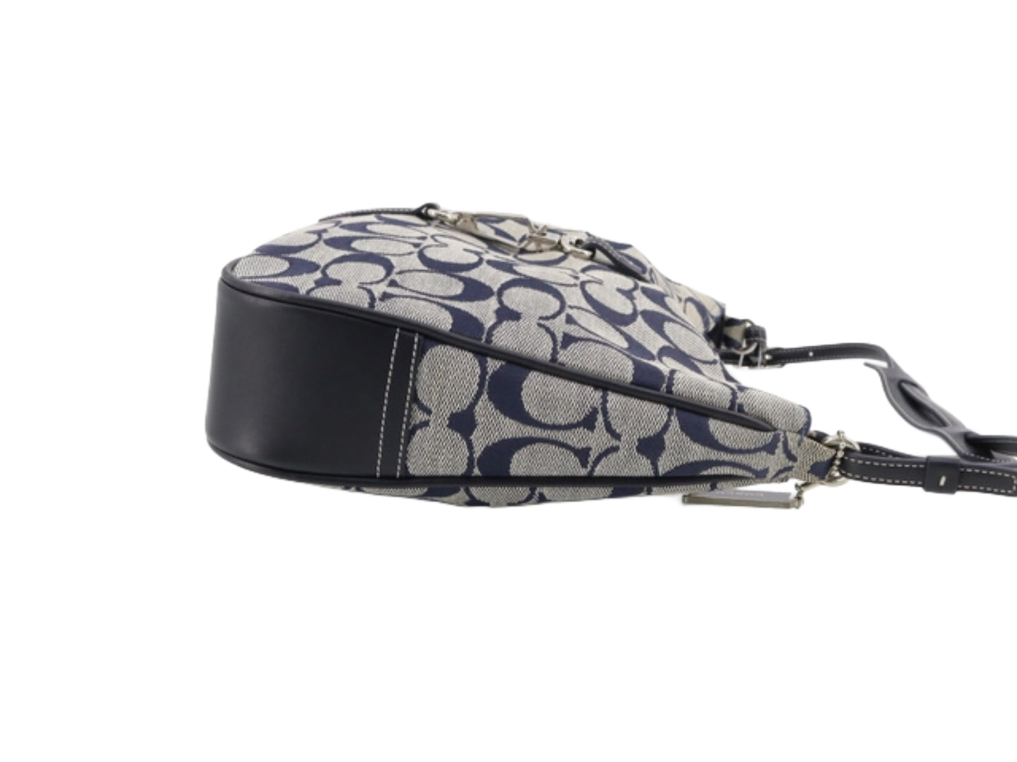 coach navy signature shoulder bag