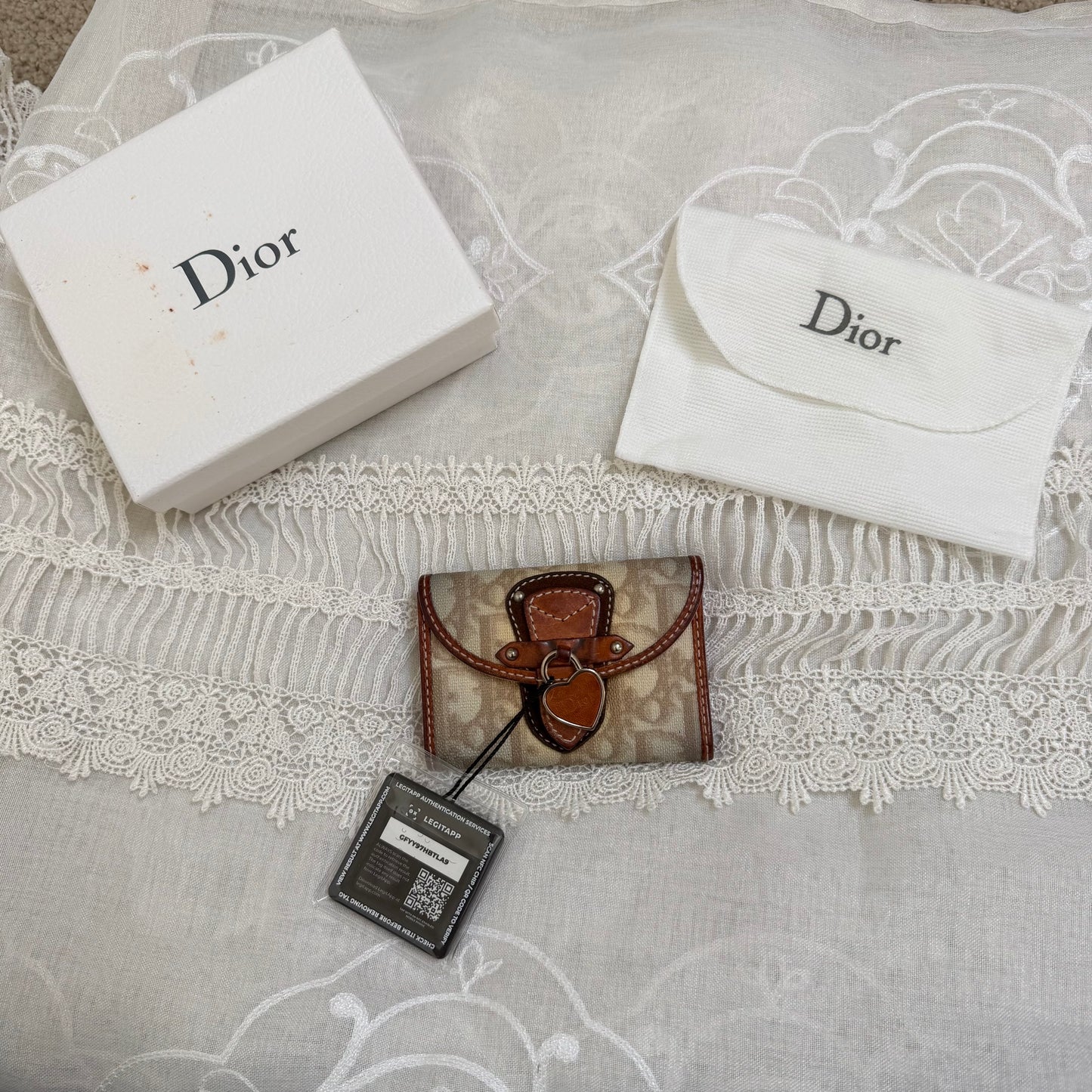 xovintage dior vintage romantique key wallet - Wallets