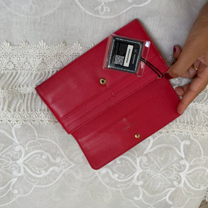 xovintage dior red vintage elegant wallet clutch - Uncategorized