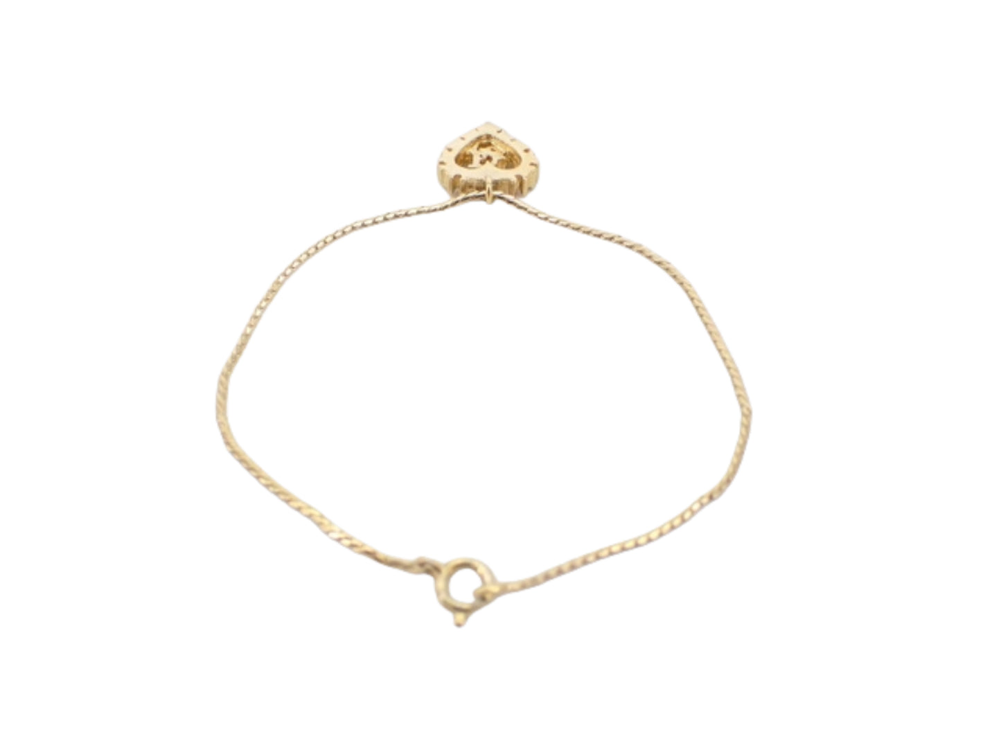 christian dior rhinestone heart bracelet