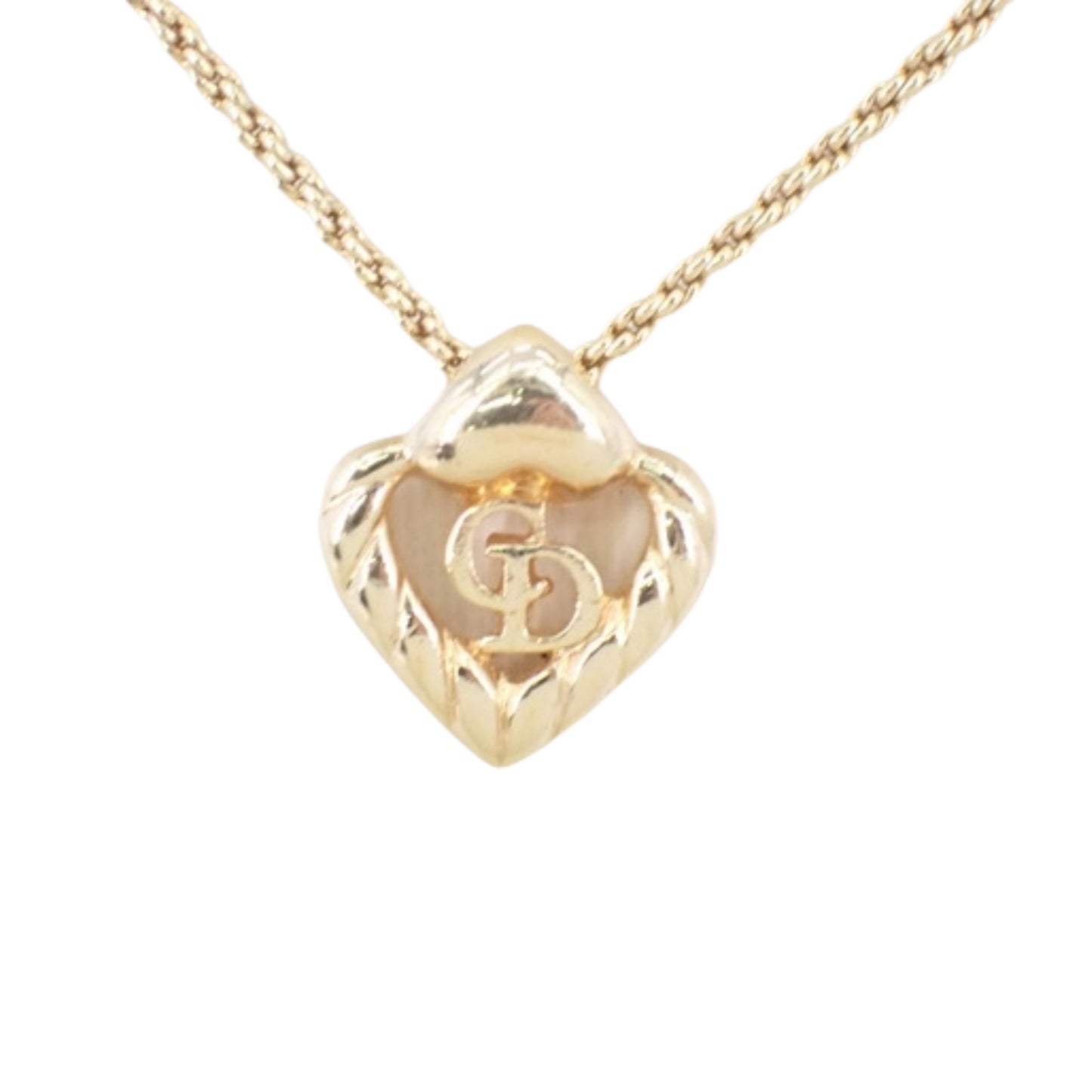 christian dior vintage heart necklace