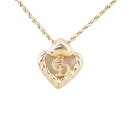 christian dior vintage heart necklace