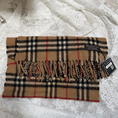 burberry 90s vintage 100% cashmere scarf