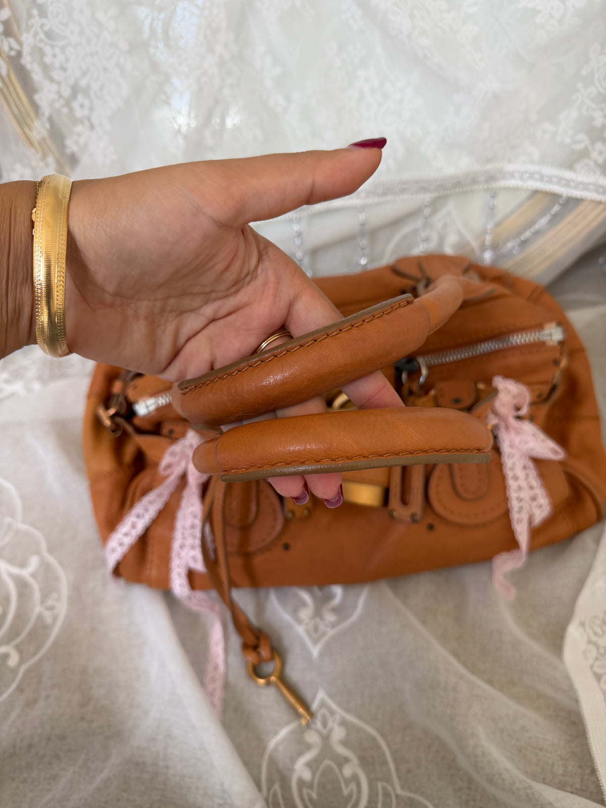 CHLOE VINTAGE PADDINGTON BAG IN TOFFEE