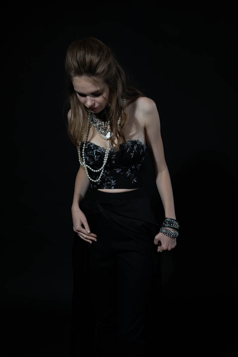 Floral Lace Bustier Corset Top