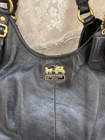 COACH VINTAGE MADISON MAGGIE SHOULDER BAG IN BLACK
