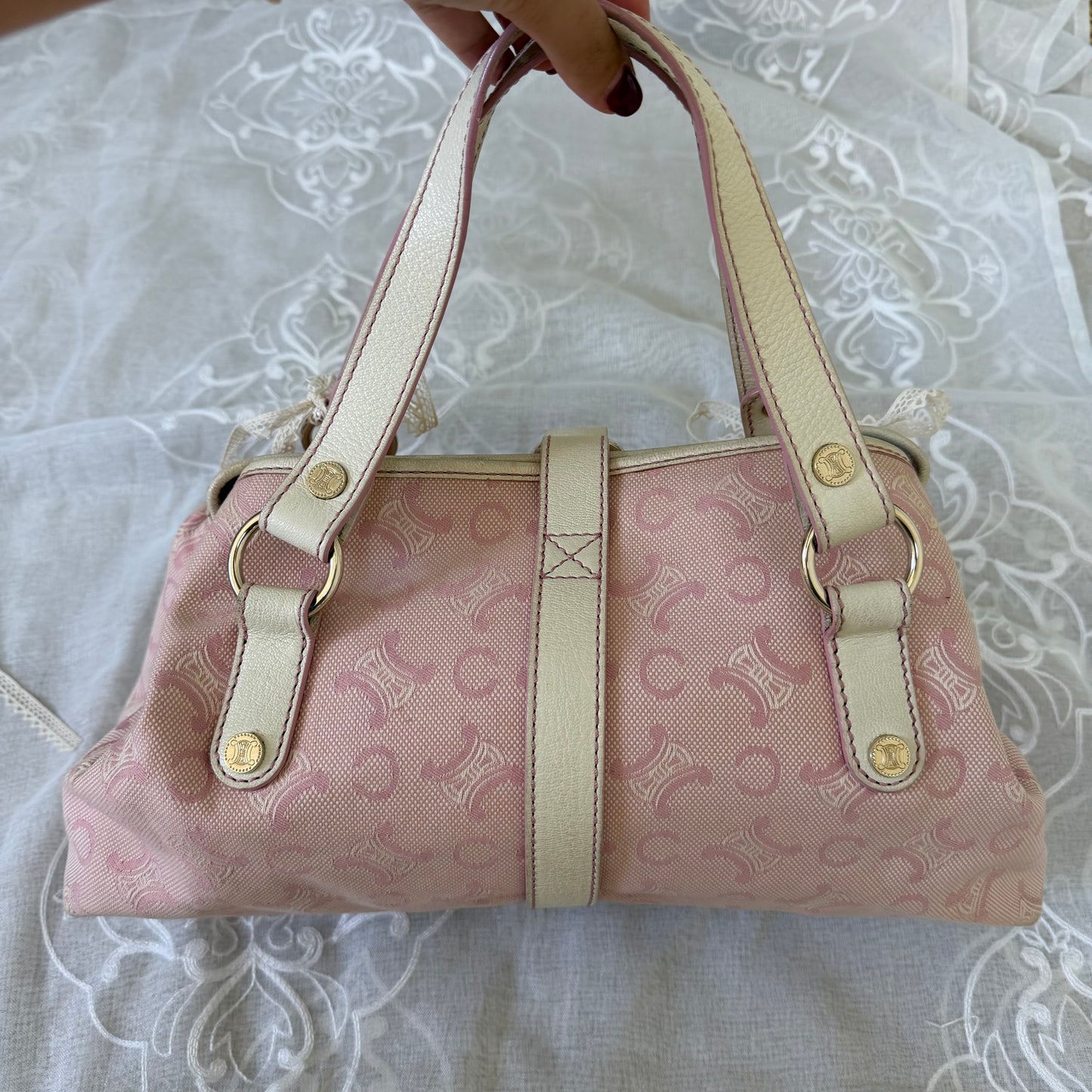 xovintage celine vintage lily c baby pink bag - Handbags