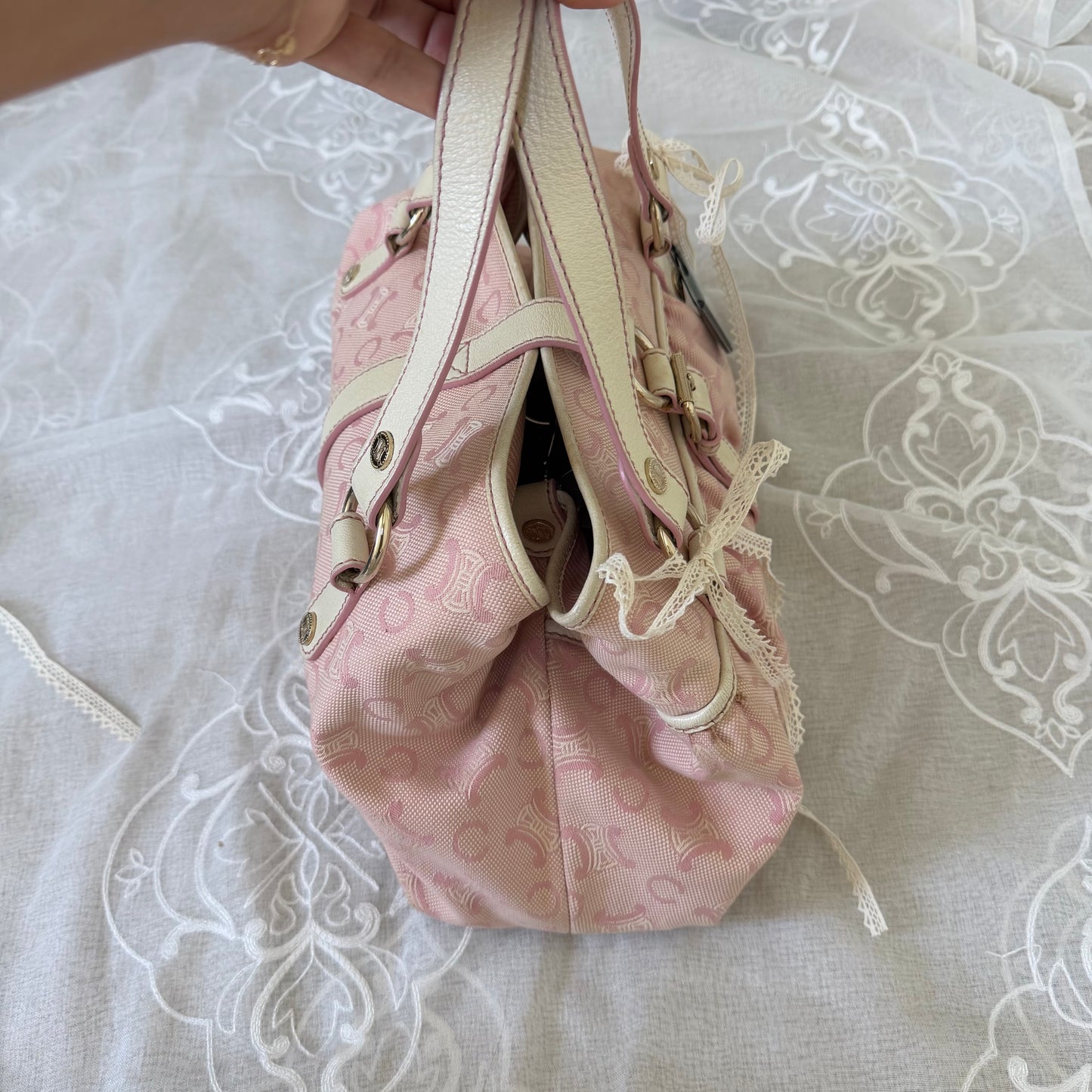 xovintage celine vintage lily c baby pink bag - Handbags