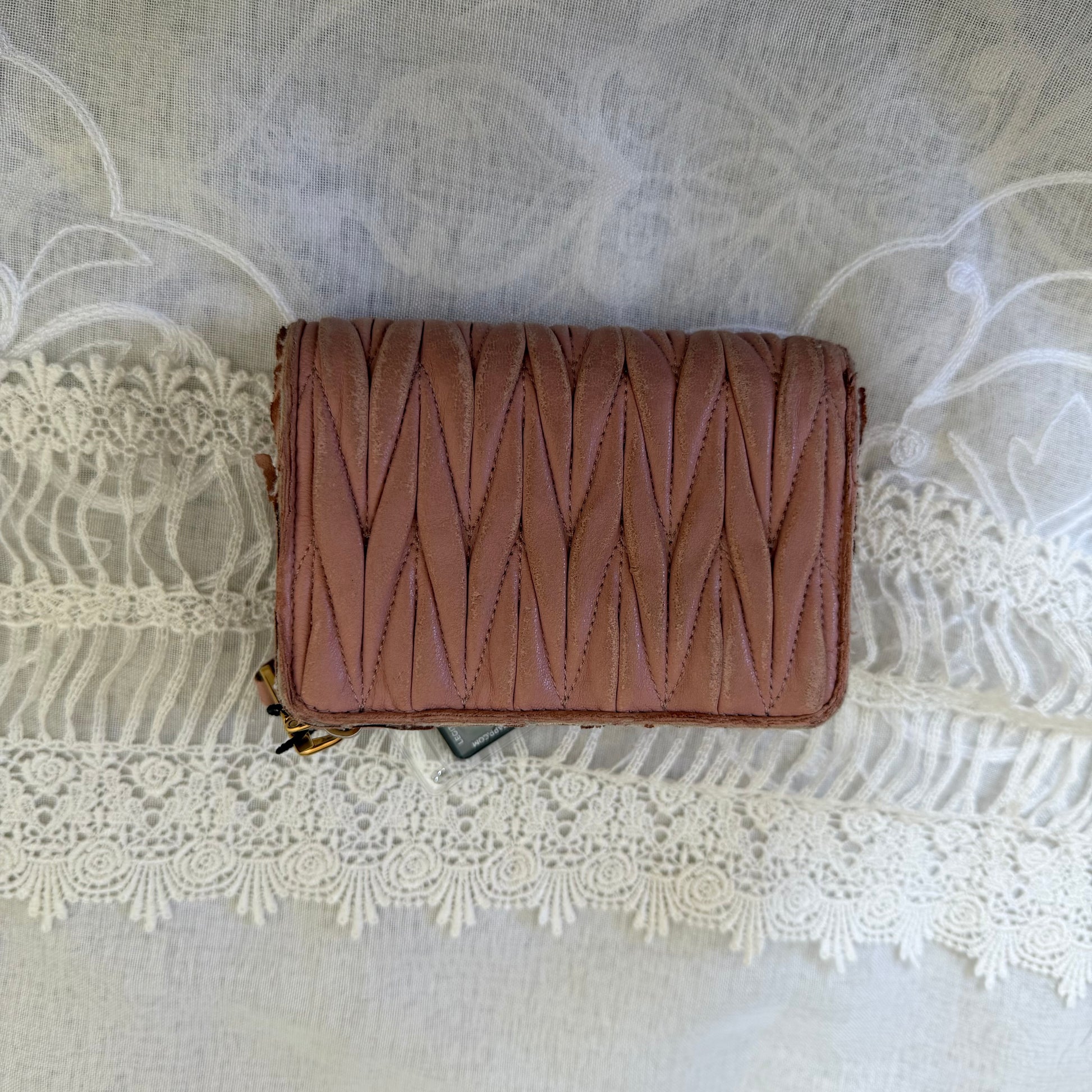 xovintage miu miu girly leather vintage wallet - Wallets