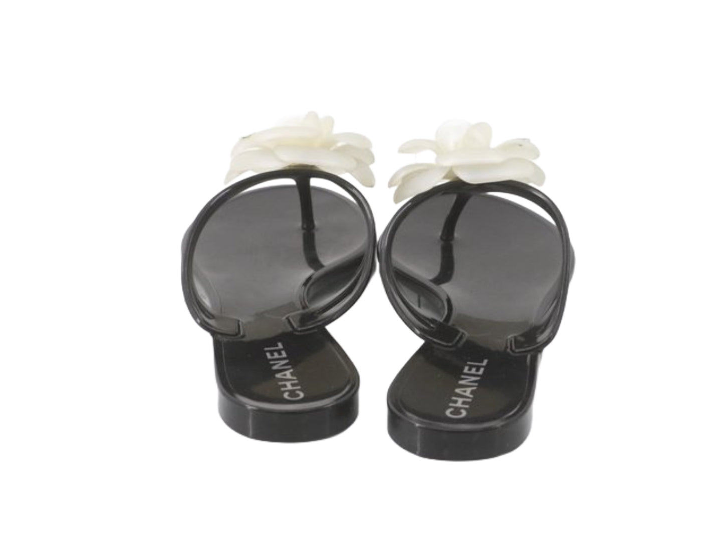 chanel camellia flower sandals size 36