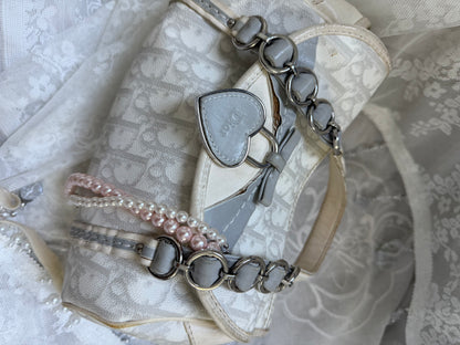 xovintage Pre-loved DIOR small 2000S ROMANTIC HEART-CHARM SHOULDER BAG - Handbags