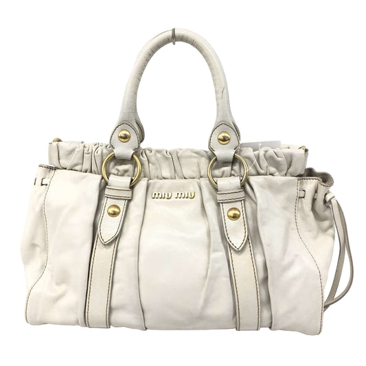 miu miu vintage ivory vitello bag