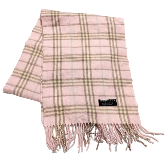 burberry 100% lambswool baby pink scarf