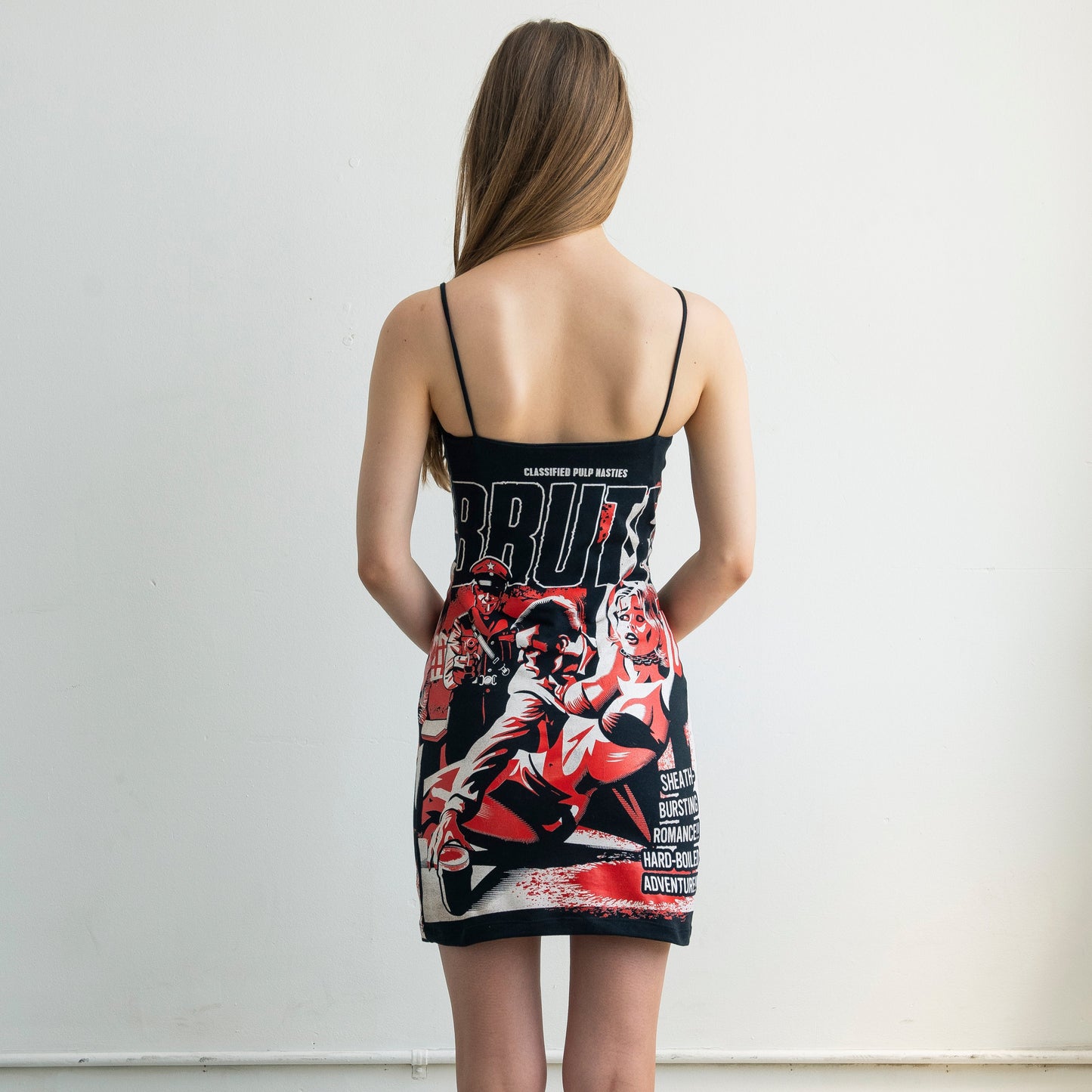 Graphic Print Grunge Mini Dress