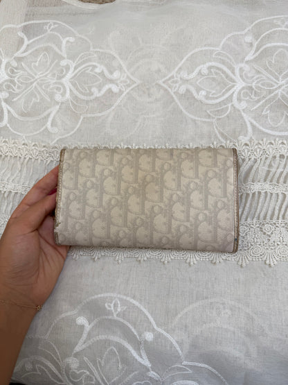 dior romantique heart detail vintage clutch wallet