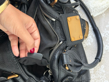CHLOE VINTAGE PADDINGTON BAG IN BLACK