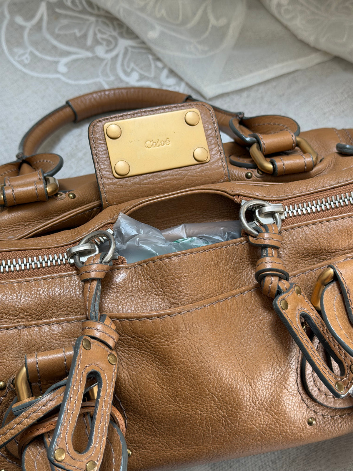 CHLOE VINTAGE PADDINGTON BAG IN BROWN