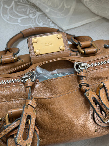 CHLOE VINTAGE PADDINGTON BAG IN BROWN