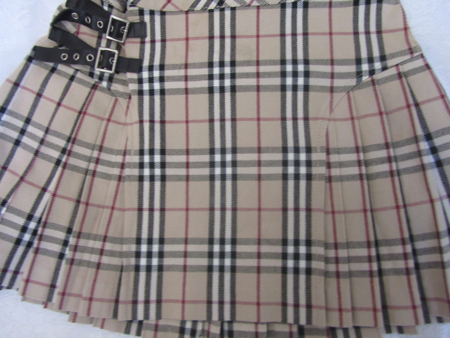 burberry blue label grunge belted vintage mini skirt