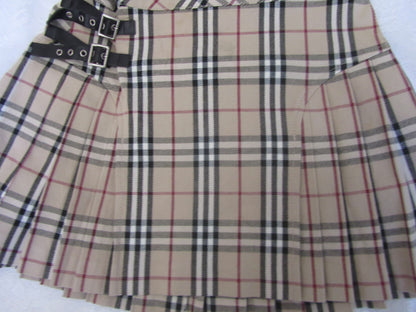 burberry blue label grunge belted vintage mini skirt