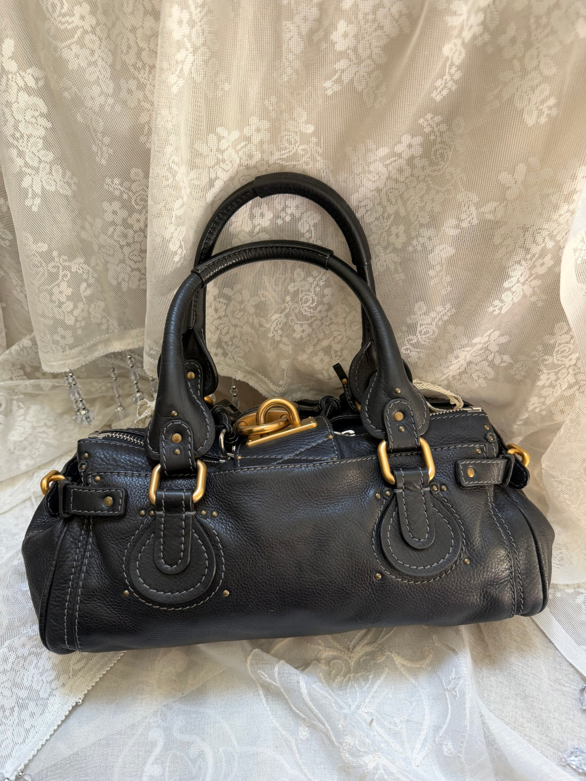 xovintage VINTAGE CHLOE PADDINGTON BAG IN BLACK - Handbags