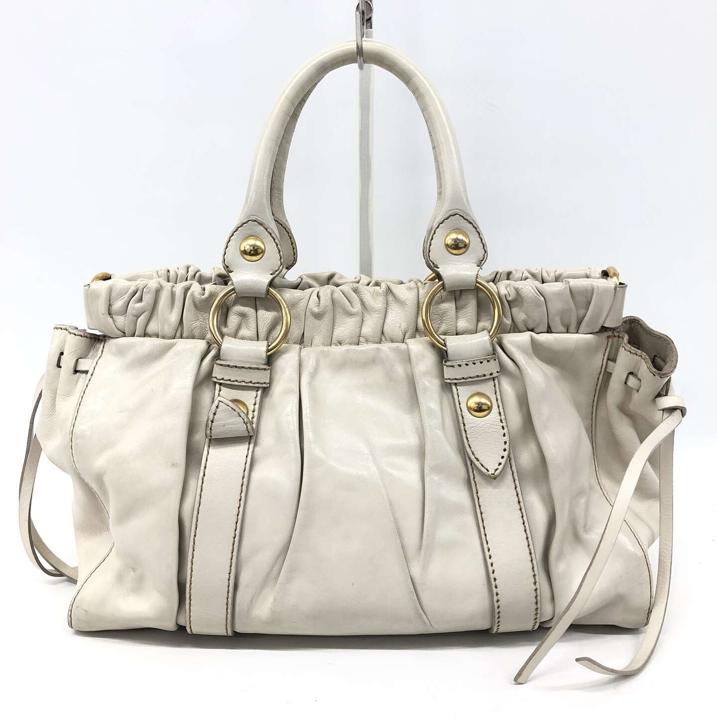 miu miu vintage ivory vitello bag