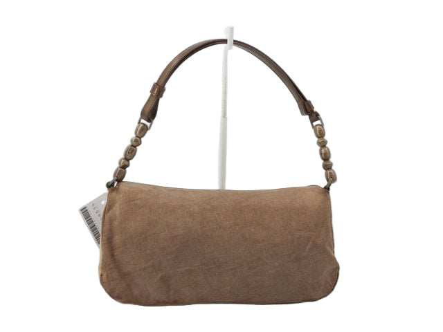 dior vintage maris pearl shoulder bag in toffee