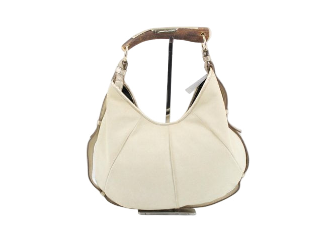 yves saint laurent rive gauche vintage ivory mombasa bag