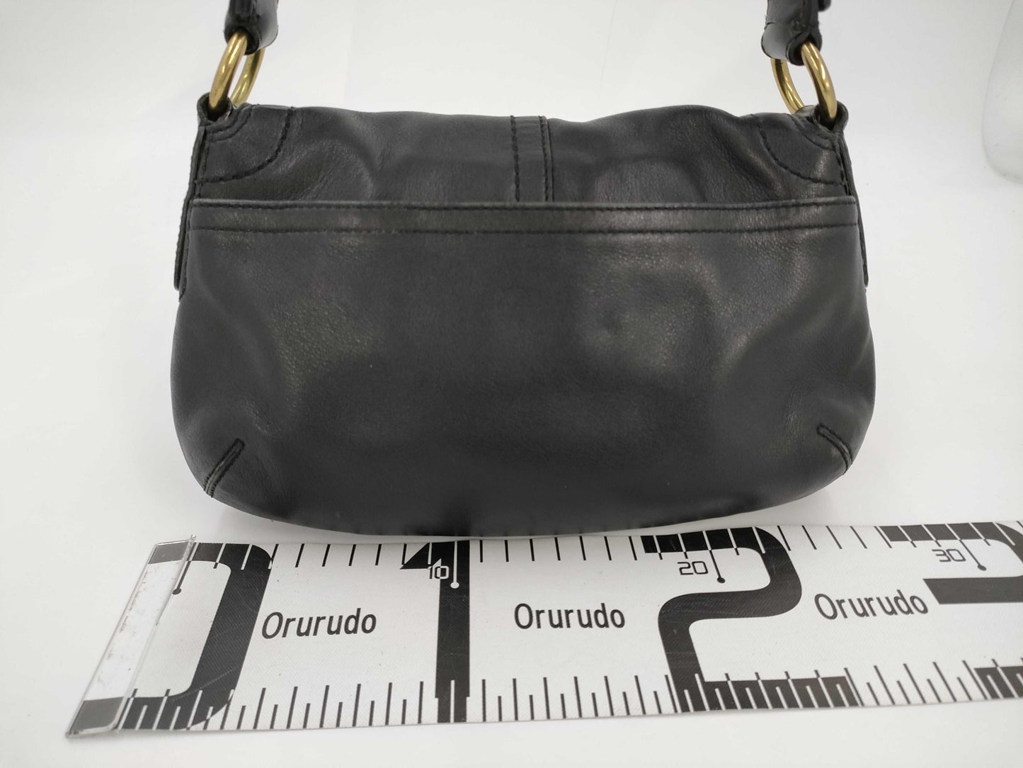 COACH Black Leather x Gold Soho Shoulder Bag