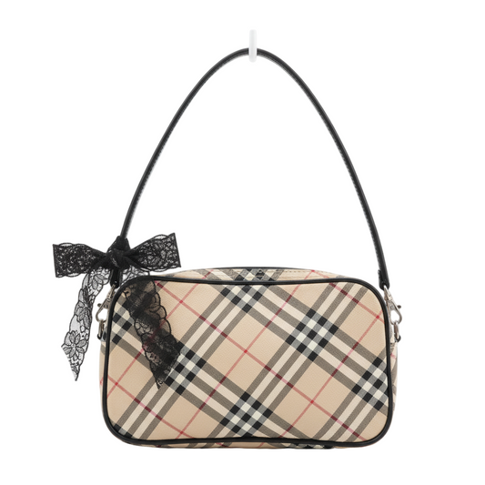 burberry cute nova plaid pochette shoulder bag